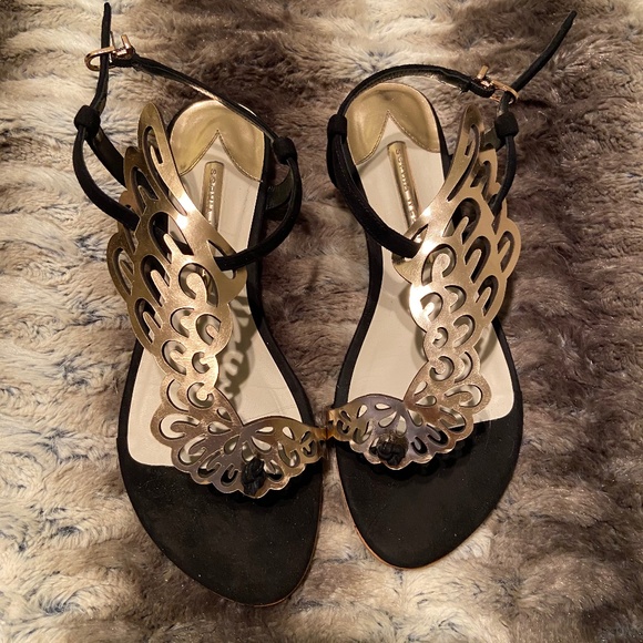 Sophia Webster Shoes - Sophia Webster Rose Gold Butterfly Sandals Size 6